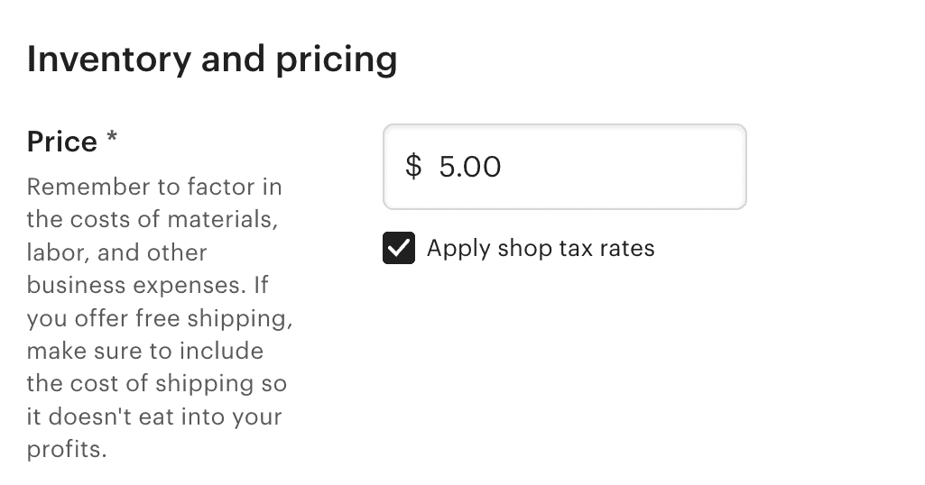 Older-version-of-Etsy-listing-screen-apply-shop-tax-rate