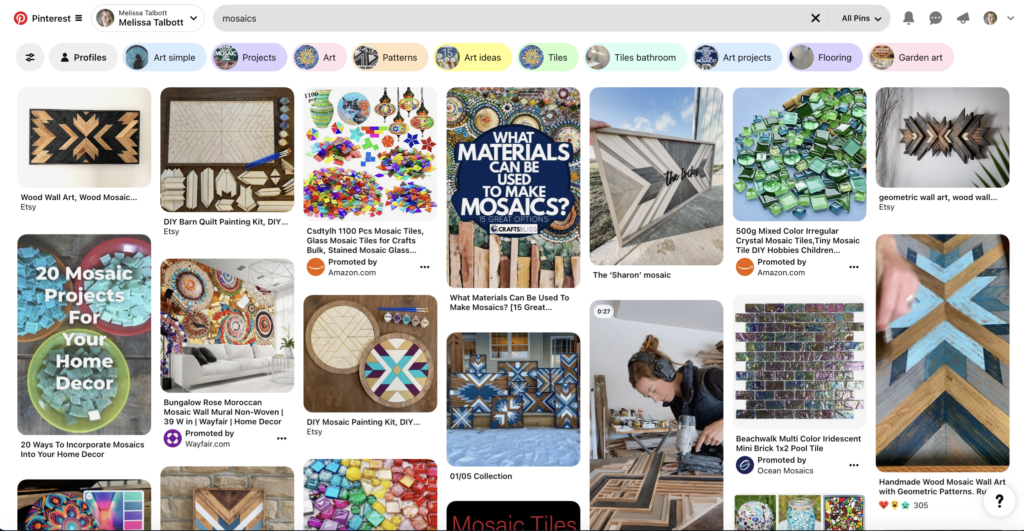 pinterest search results for mosaic